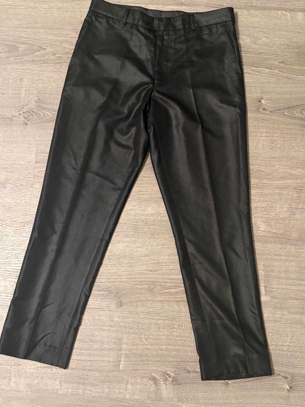 Men's Black Faux Leather Pants
